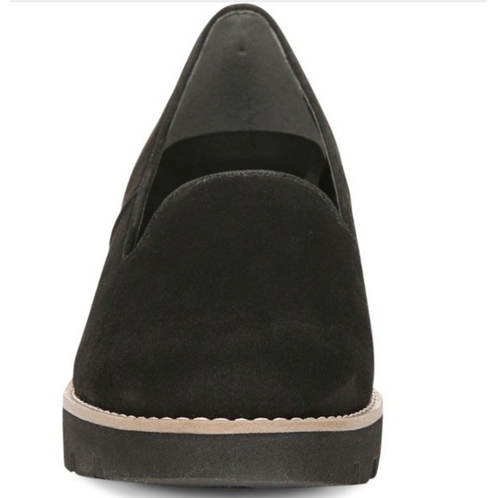 Vionic Willa Black Suede Leather‎ Wedge Womens 5 Medium Shoes Arch Support New - Picture 5 of 9